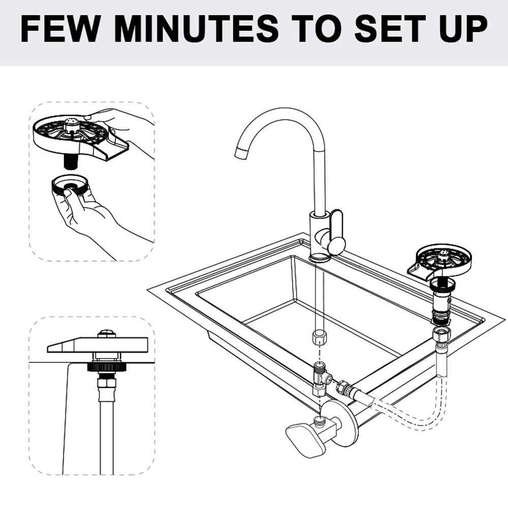 Automatic high-pressure cup washer